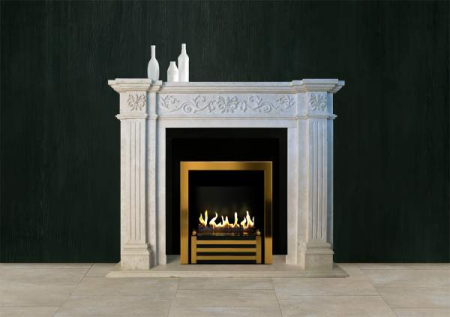 Биокамин в мраморном портале Firezo Divina